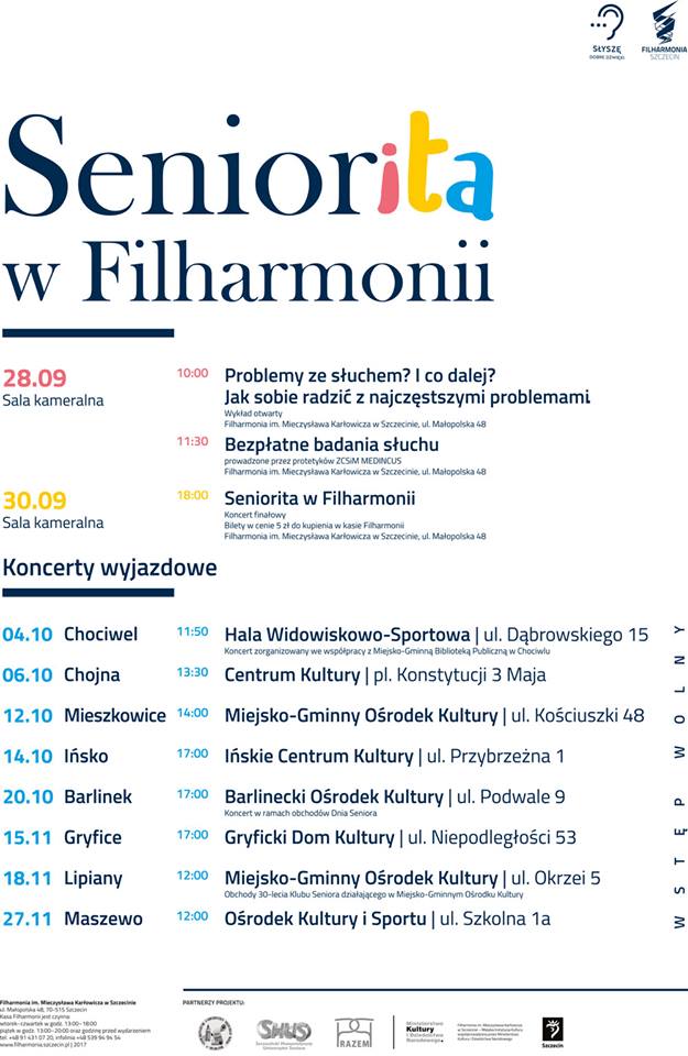 Seniorita w Filharmonii - plakat
