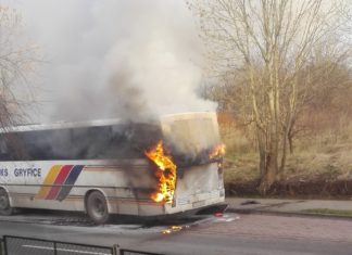 pożar autobusu