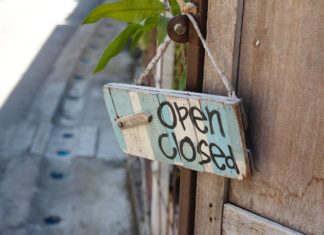 tabliczka na drzwi open/closed