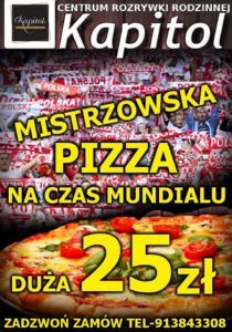pizza kibica na czas mistrzostw świata w piłce nożnej