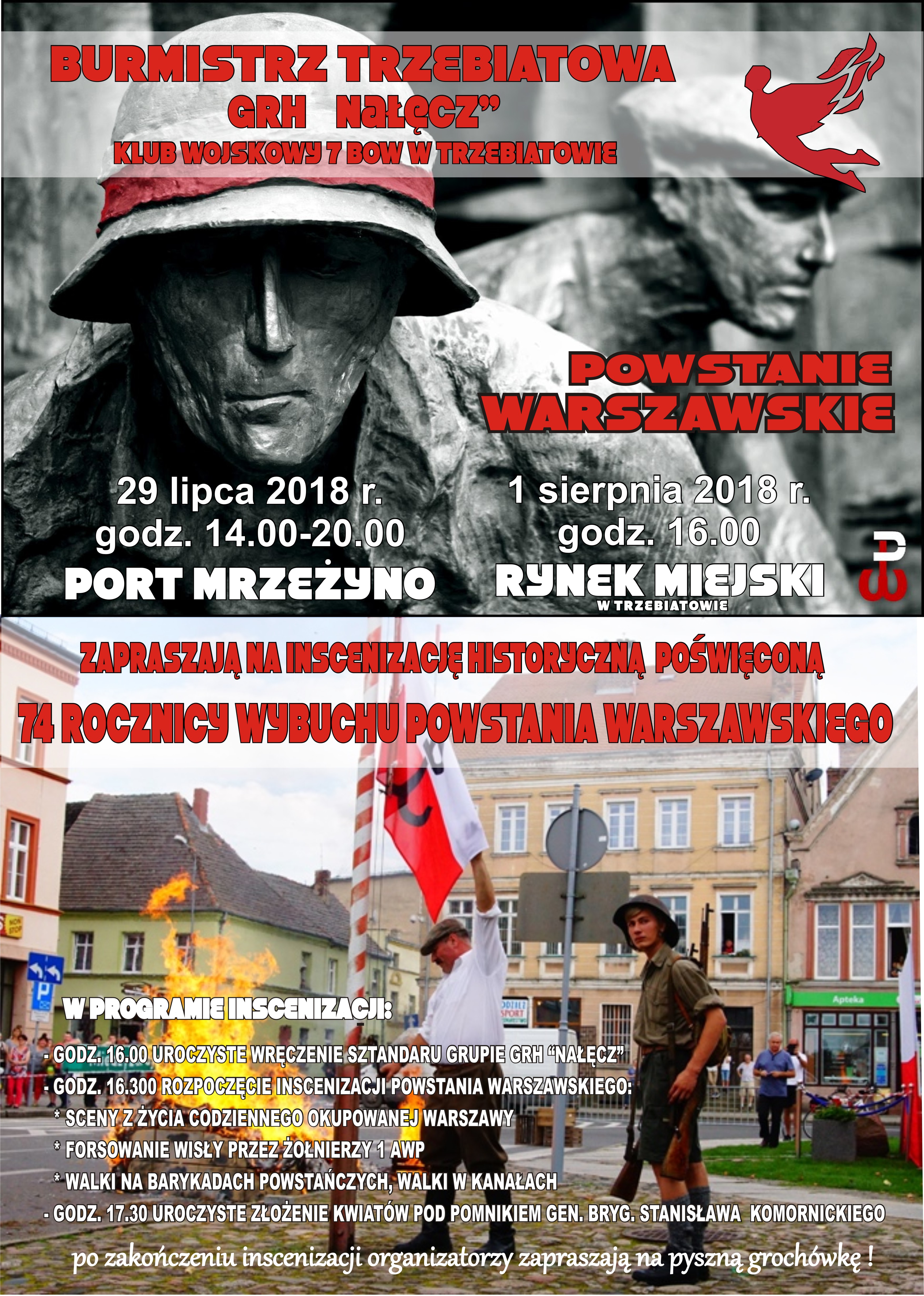 inscenizacja historyczna w Trzebiatowie, lipiec 2018