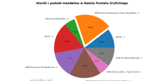 podział mandatów w powiecie gryfickim