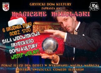 Gryficki Dom Kultury zaprasza na pokaz iluzji dla dzieci w wykonaniu Magika Markusa.