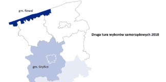 druga tura wyborów samorządowych 2018 wyniki na żywo w gminie Płoty gminie Gryfice i gminie Rewal