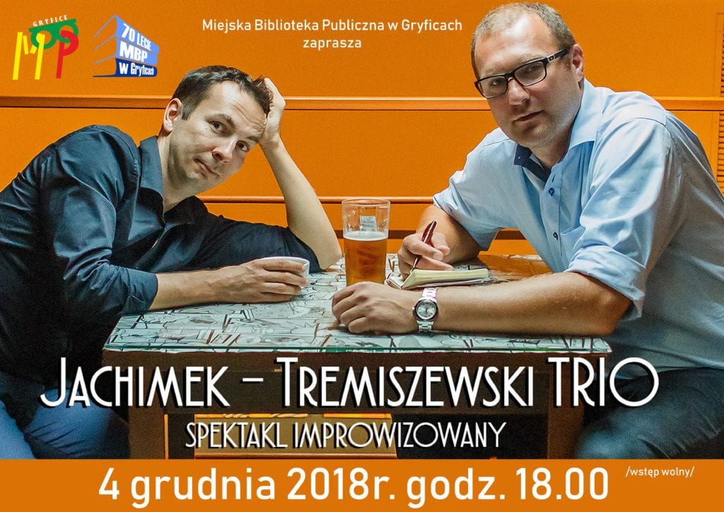 4 grudnia w Miejskiej Bibliotece Publicznej odbędzie się spektakl w wykonaniu duetu Jachimek-Tremiszewski Trio.