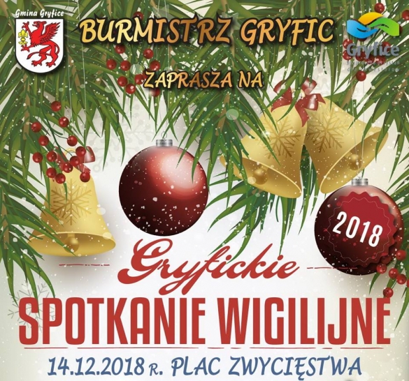 14 grudnia w Gryficach odbędzie się miejskie spotkanie wigilijne!