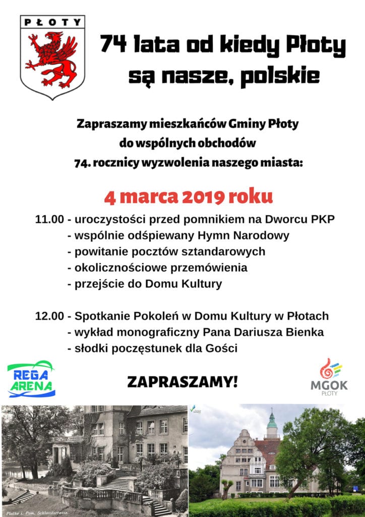 4 marca w Płotach odbędą się uroczyste obchody 74 rocznicy wyzwolenia miasta.