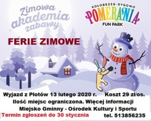 ferie zimowe Płoty